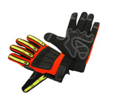 Hi-Viz Mechanic Glove, TPR Padding and Padded Palm, dz